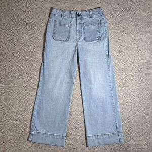 Bagatelle Jeans Womens 30 (Fits 28x26) Wide Leg Cropped Patch Pocket Boho Casual